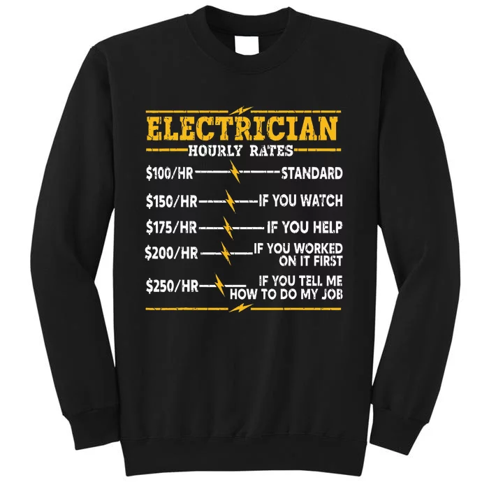 Electrician Hourly Rates Sweatshirt