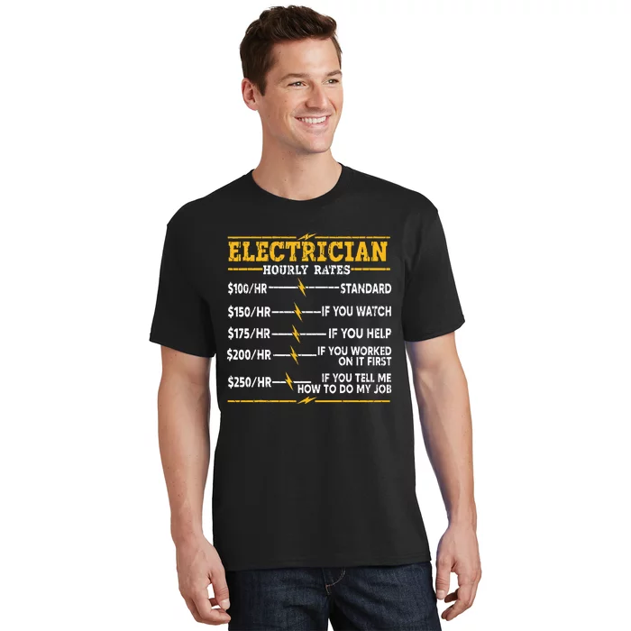 Electrician Hourly Rates T-Shirt