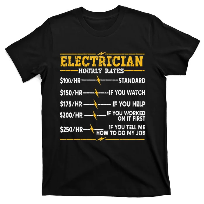 Electrician Hourly Rates T-Shirt