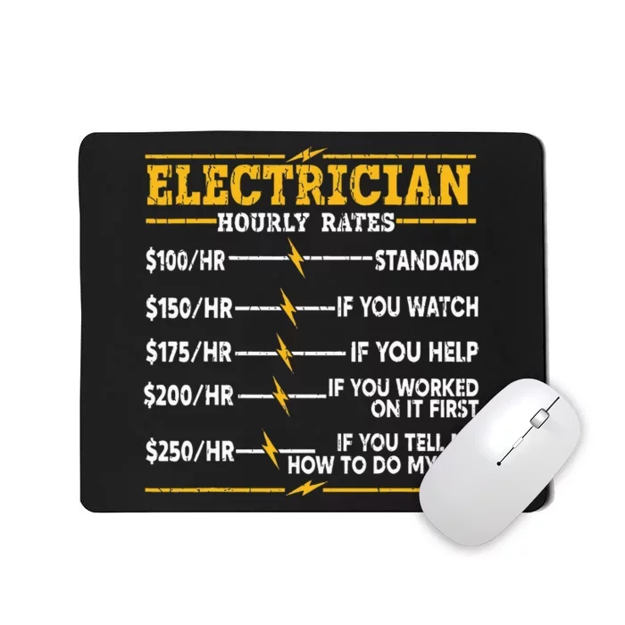 Electrician Hourly Rates Mousepad