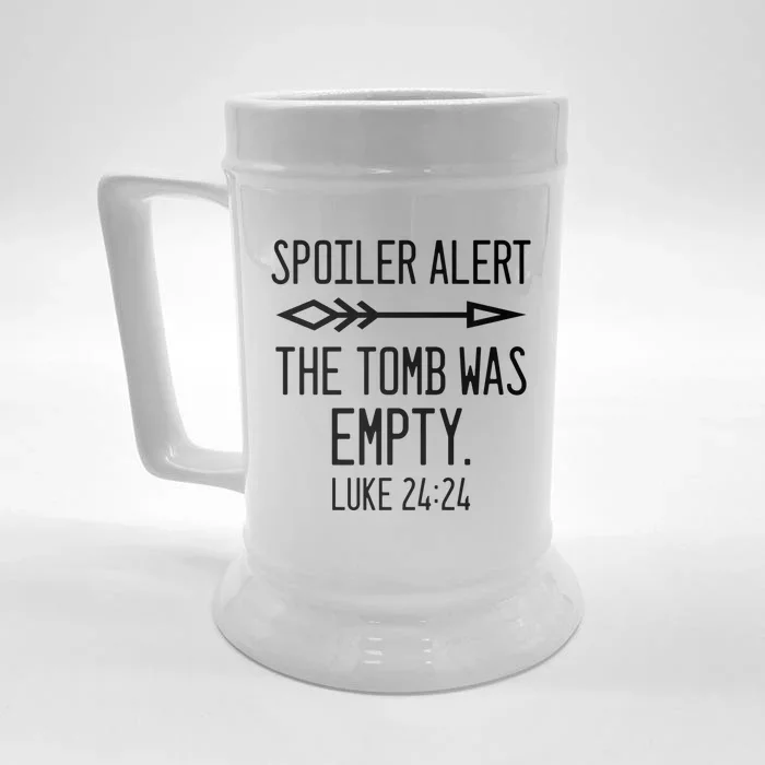 Easter He's Risen Spoiler Alert The Tomb Is Empty Christian Gift Front & Back Beer Stein