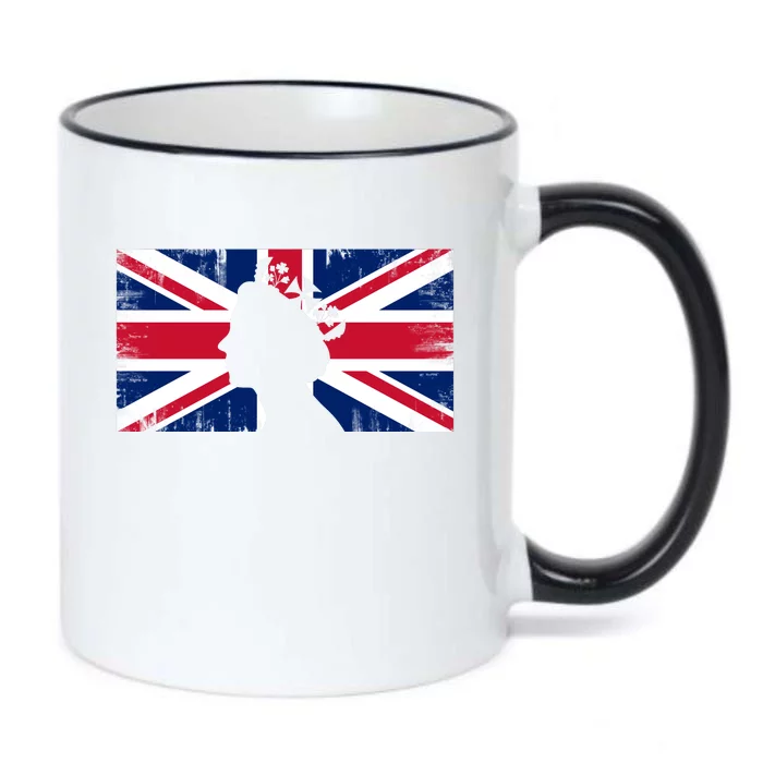 Elizabeth Her Royal Highness Queen Of England Flag Black Color Changing Mug