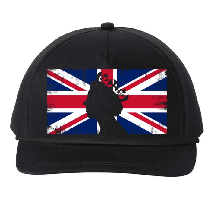 Elizabeth Her Royal Highness Queen Of England Flag Snapback Five-Panel Rope Hat