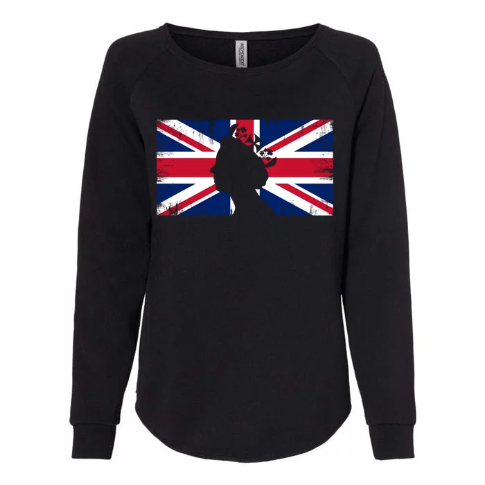 Elizabeth Her Royal Highness Queen Of England Flag Womens California Wash Sweatshirt