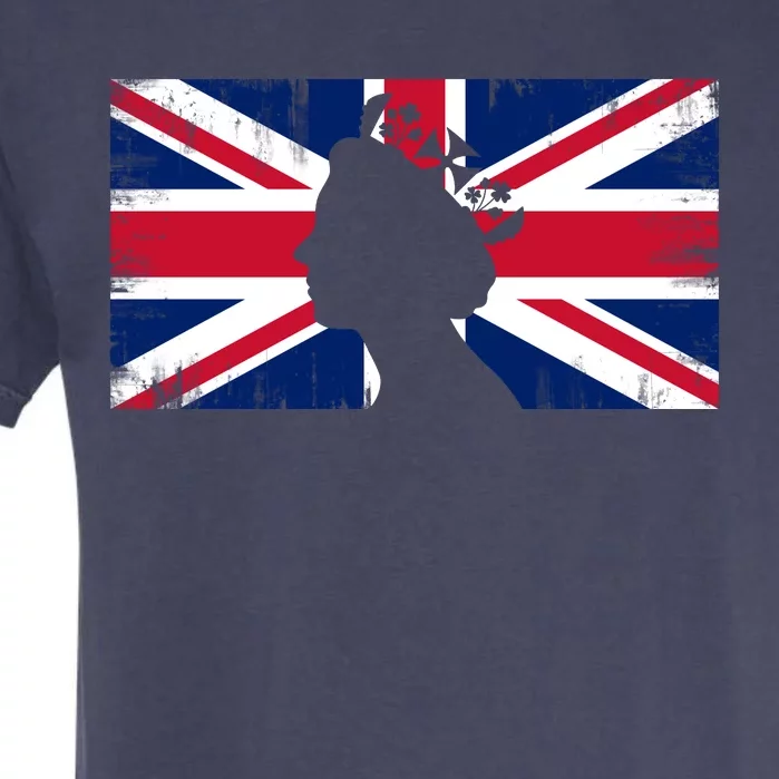 Elizabeth Her Royal Highness Queen Of England Flag Garment-Dyed Heavyweight T-Shirt