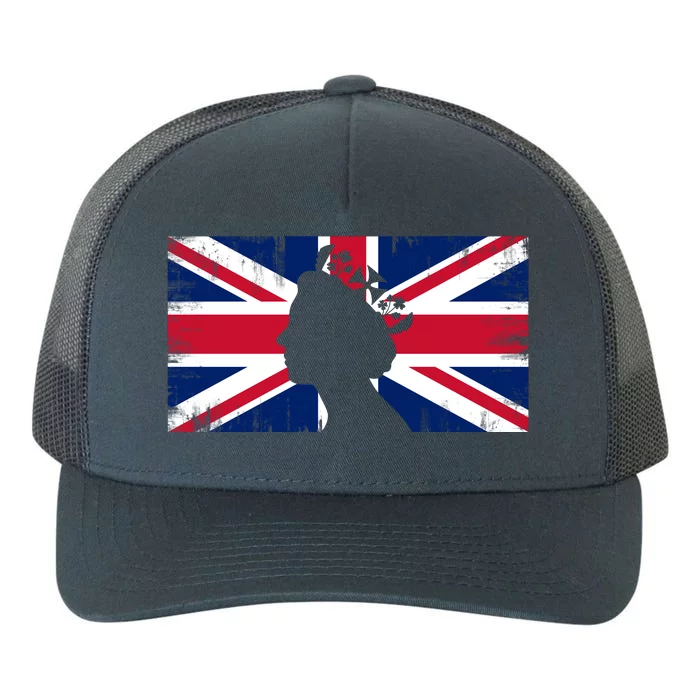 Elizabeth Her Royal Highness Queen Of England Flag Yupoong Adult 5-Panel Trucker Hat