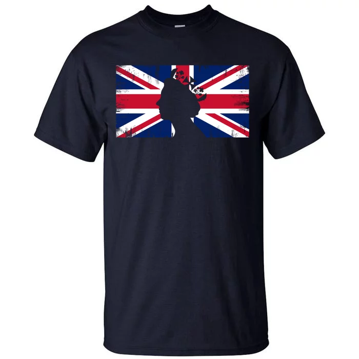 Elizabeth Her Royal Highness Queen Of England Flag Tall T-Shirt