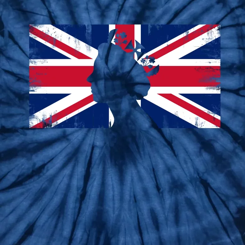 Elizabeth Her Royal Highness Queen Of England Flag Tie-Dye T-Shirt