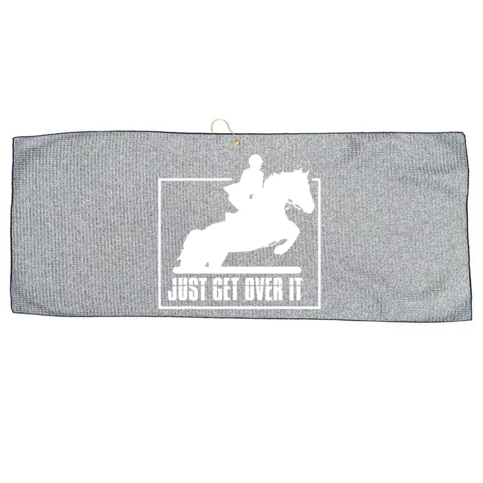 English Horse Riding Jumper Gift Large Microfiber Waffle Golf Towel