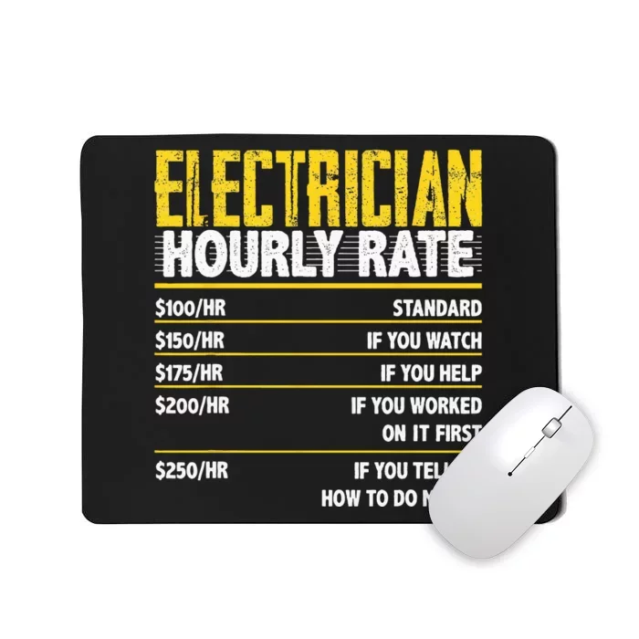 Electrician Hourly Rate Mousepad