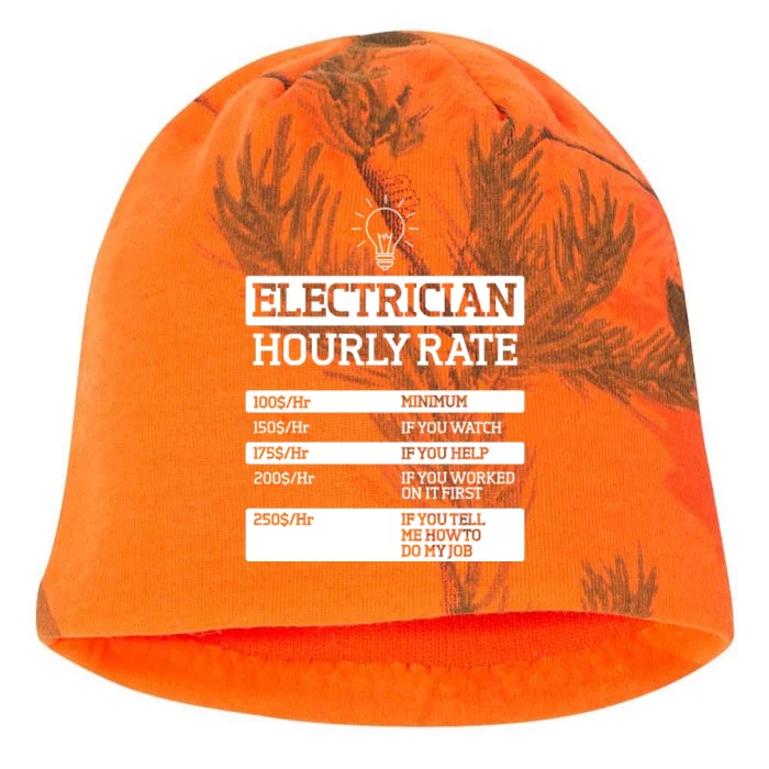 Electrician Hourly Rate Funny Electrical Engineer Kati - Camo Knit Beanie