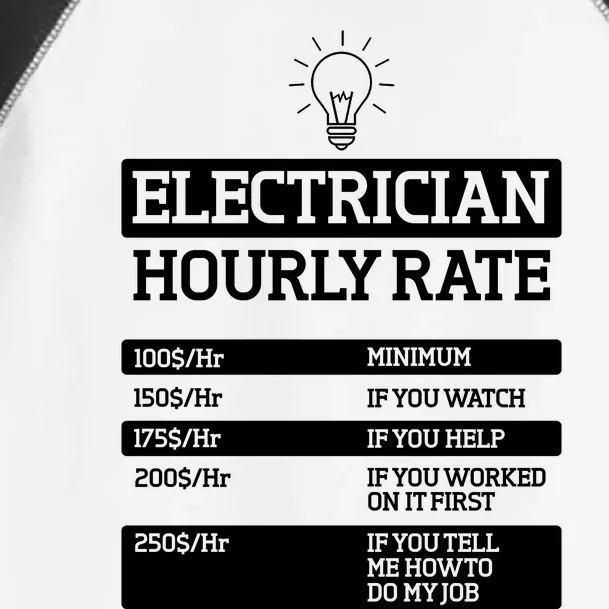 Electrician Hourly Rate Funny Electrical Engineer Toddler Fine Jersey T-Shirt