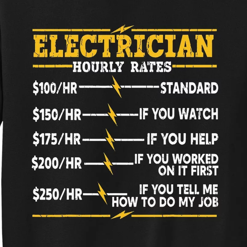 Electrician Hourly Rates Sweatshirt