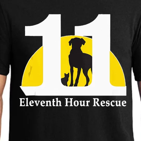 Eleventh Hour Rescue Logo In White Pajama Set