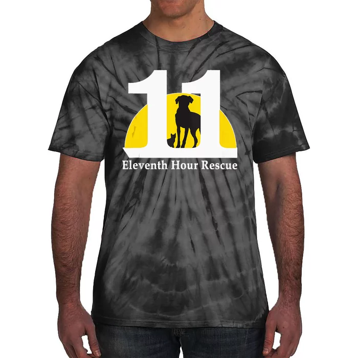 Eleventh Hour Rescue Logo In White Tie-Dye T-Shirt