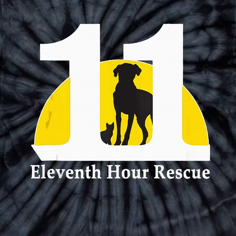 Eleventh Hour Rescue Logo In White Tie-Dye T-Shirt