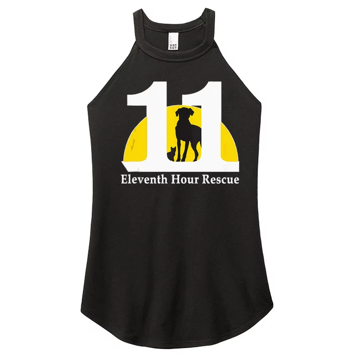 Eleventh Hour Rescue Logo In White Women’s Perfect Tri Rocker Tank