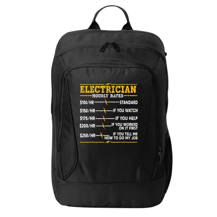 Electrician Hourly Rates City Backpack