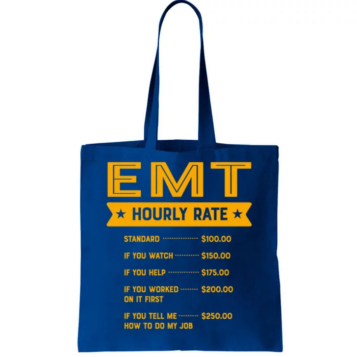 Emt Hourly Rate Labour Day Paramedic Workers Day Gift Tote Bag