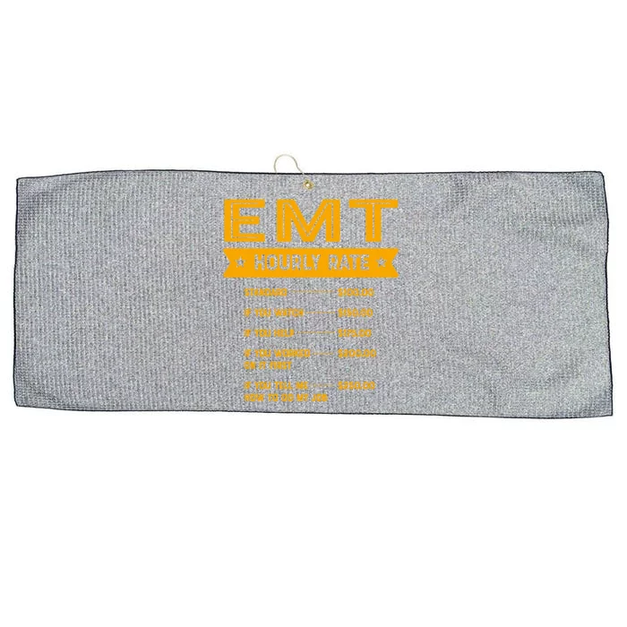 Emt Hourly Rate Labour Day Paramedic Workers Day Gift Large Microfiber Waffle Golf Towel