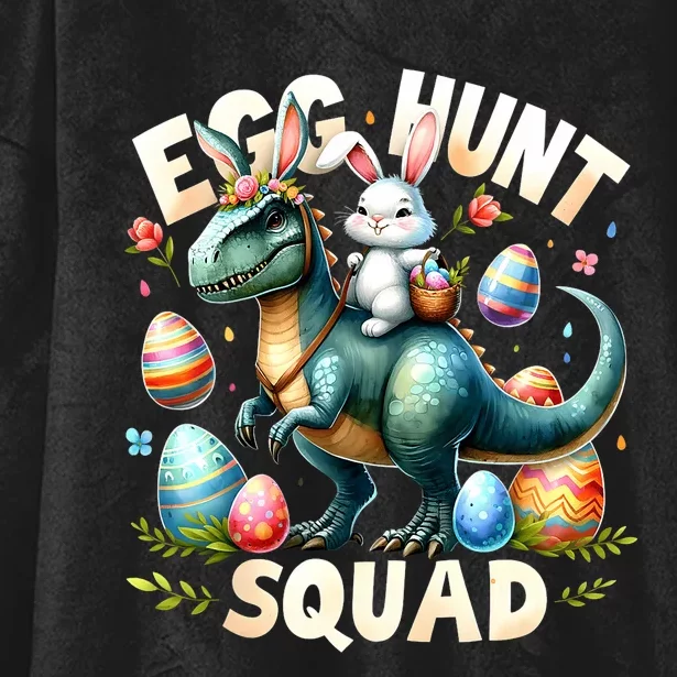 Egg Hunt Squad Bunny Dinosaur Easter Day Bunny Egg Hunt Hooded Wearable Blanket