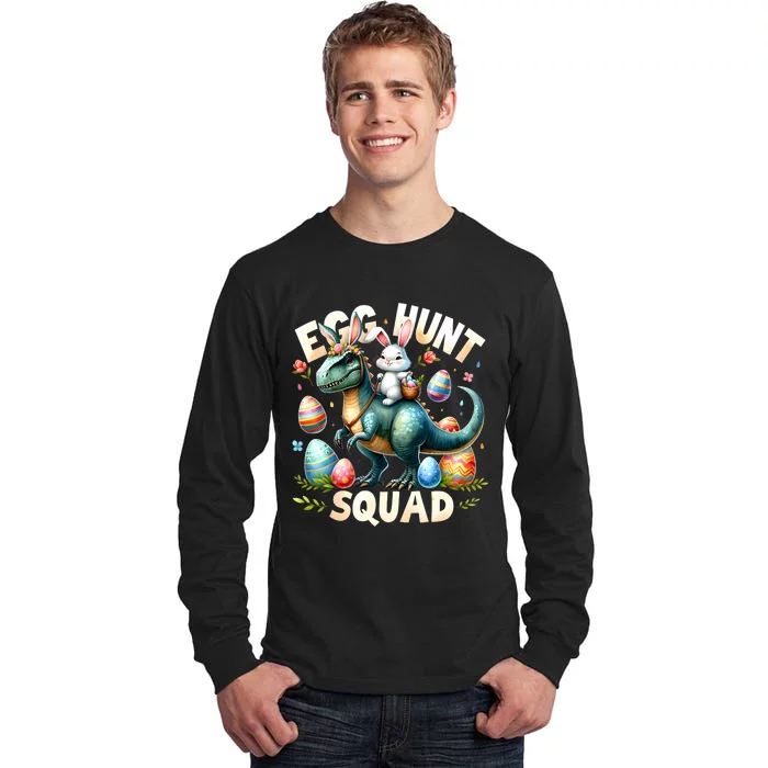 Egg Hunt Squad Bunny Dinosaur Easter Day Bunny Egg Hunt Tall Long Sleeve T-Shirt