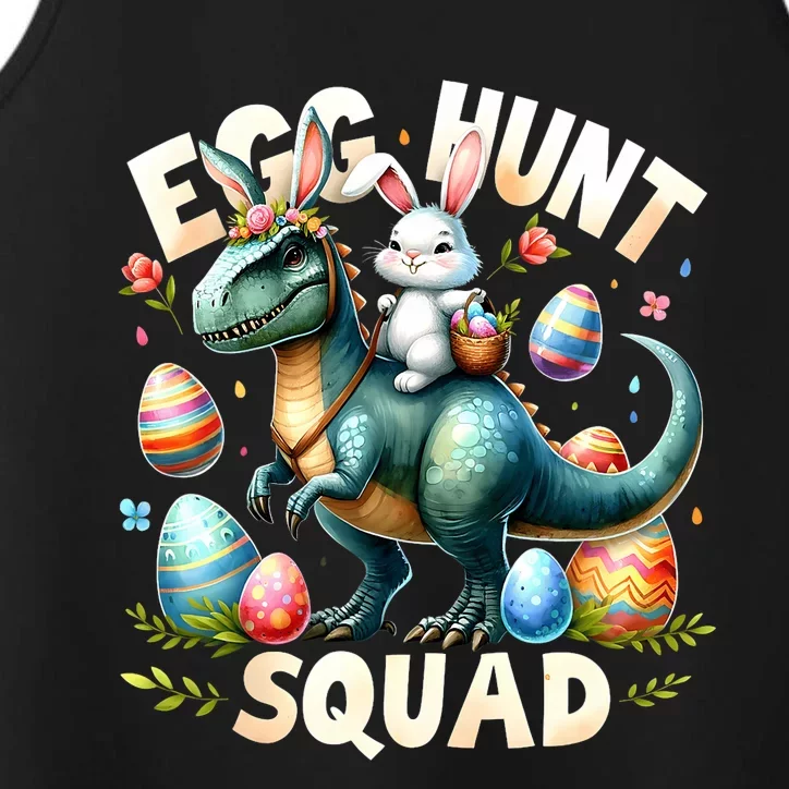 Egg Hunt Squad Bunny Dinosaur Easter Day Bunny Egg Hunt Performance Tank