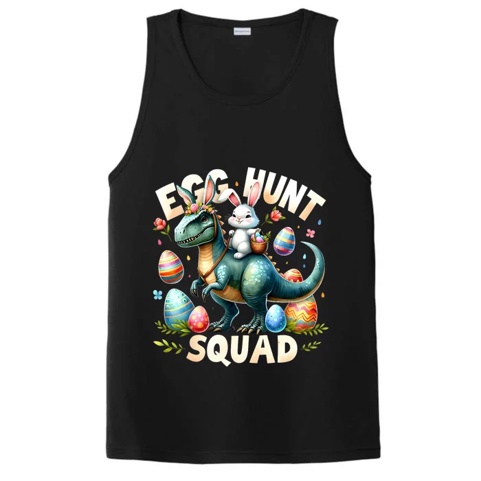 Egg Hunt Squad Bunny Dinosaur Easter Day Bunny Egg Hunt Performance Tank