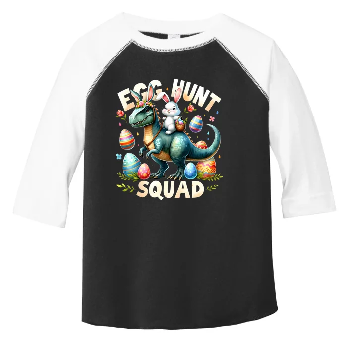 Egg Hunt Squad Bunny Dinosaur Easter Day Bunny Egg Hunt Toddler Fine Jersey T-Shirt