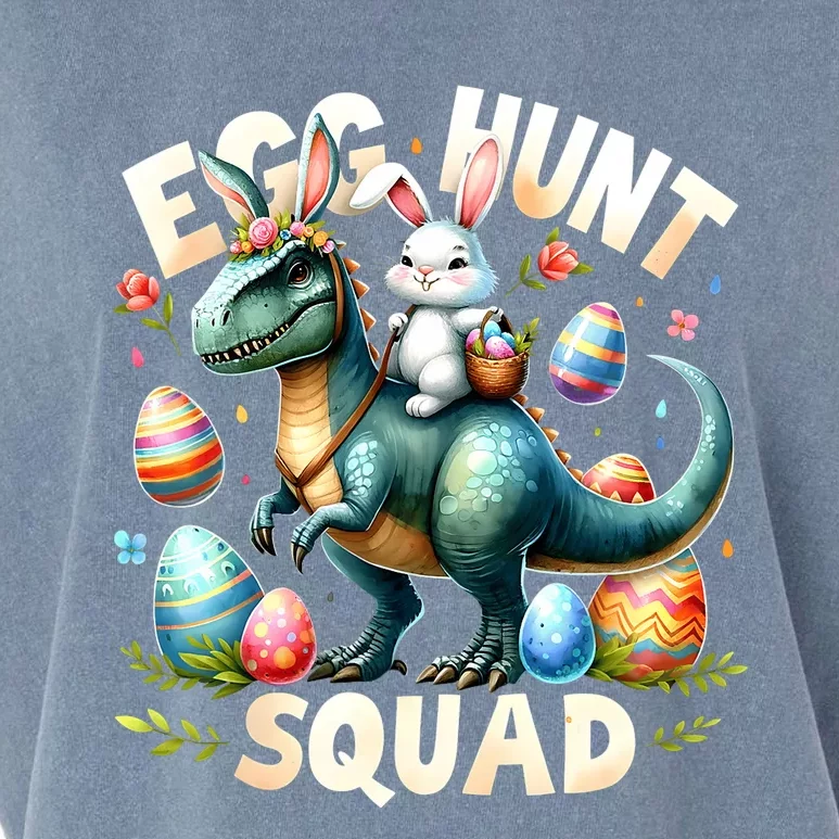 Egg Hunt Squad Bunny Dinosaur Easter Day Bunny Egg Hunt Garment-Dyed Women's Muscle Tee