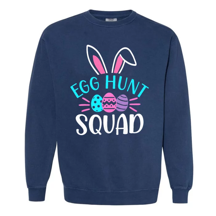 Egg Hunt Squad Hunting Season Funny Easter Day Garment-Dyed Sweatshirt