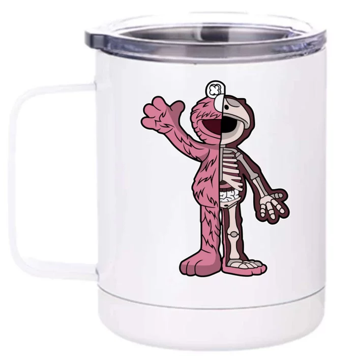 Elmo Half Skeleton Front & Back 12oz Stainless Steel Tumbler Cup