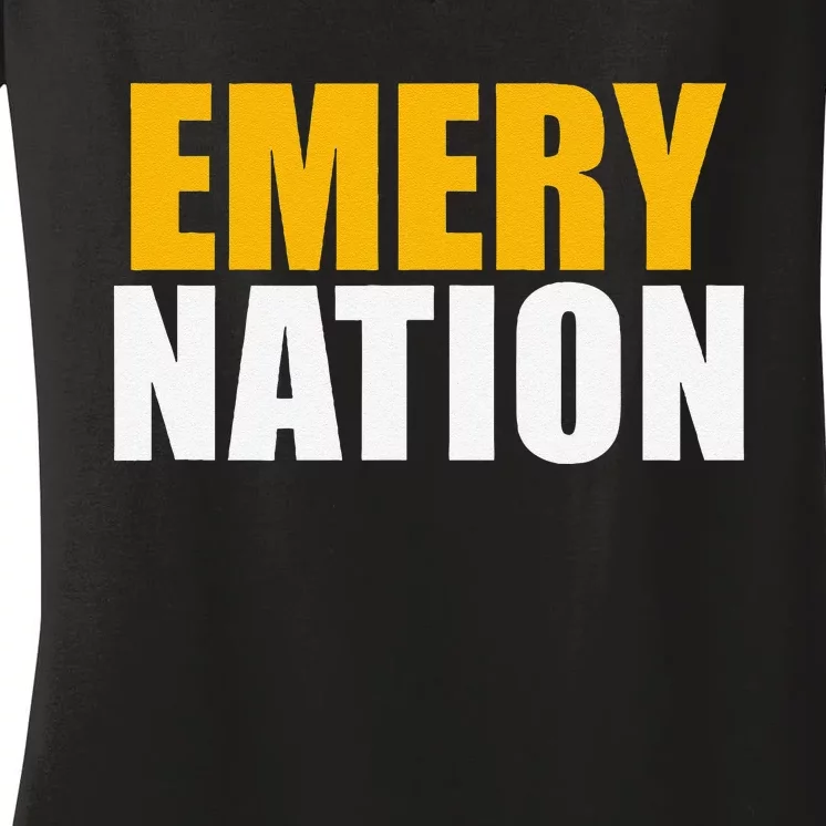 Emery High School Nation Women's V-Neck T-Shirt