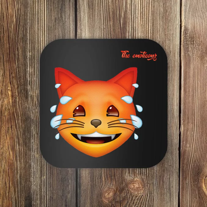 Emoji Heated Sweating Cat Face Coaster