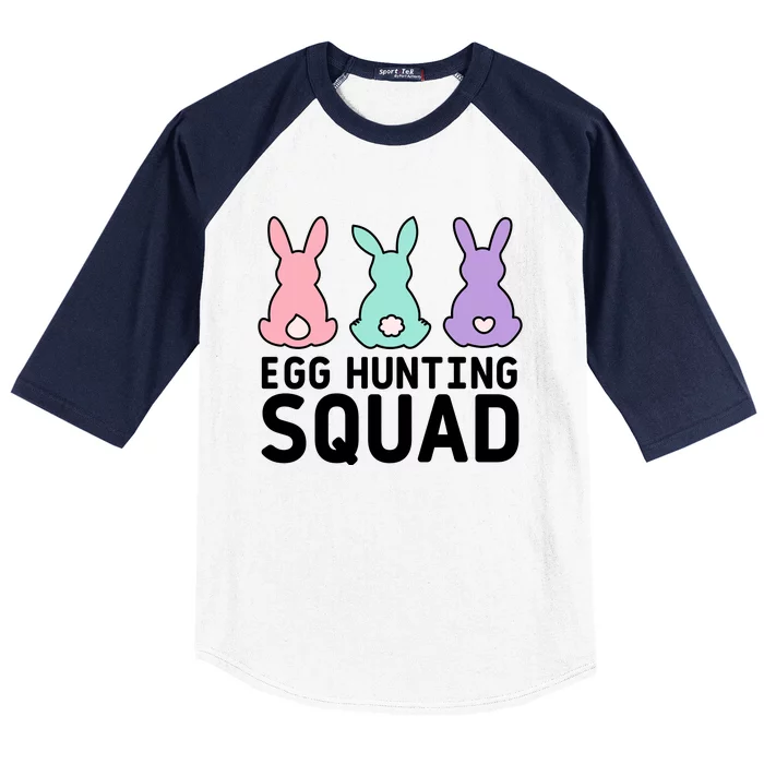 Egg Hunting Squad Easter Funny Baseball Sleeve Shirt