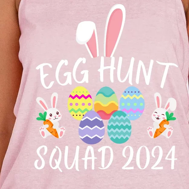 Egg Hunt Squad 2024 Funny Easter Day 2024 Egg Hunt Easter Eggs Hunter Women's Knotted Racerback Tank