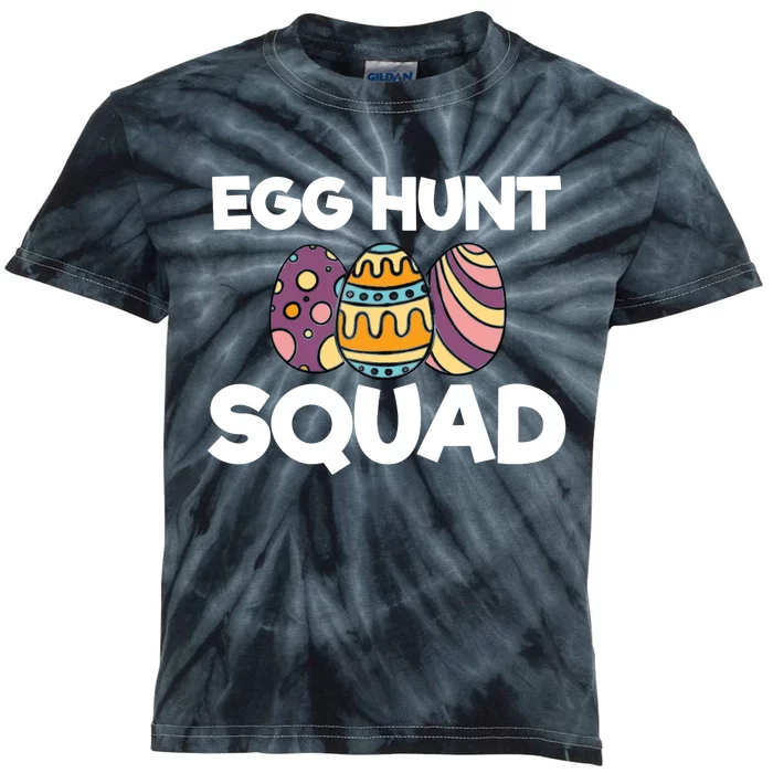 Egg Hunt Squad Easter Day Bunny Kids Tie-Dye T-Shirt