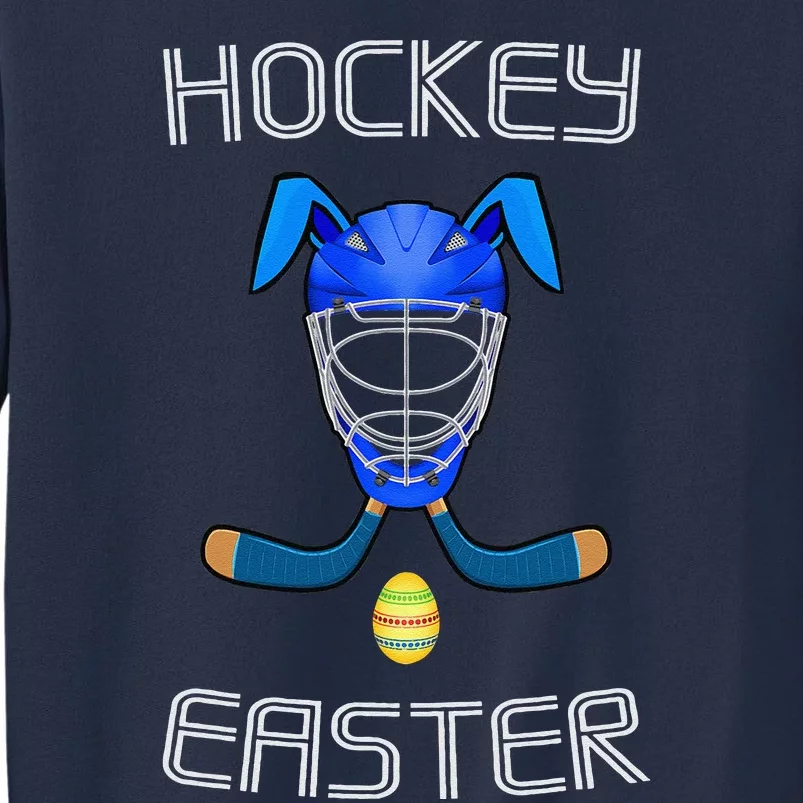 Easter Hockey Stick Puck Goalie Mask Bunny Ears Eggs Sweatshirt