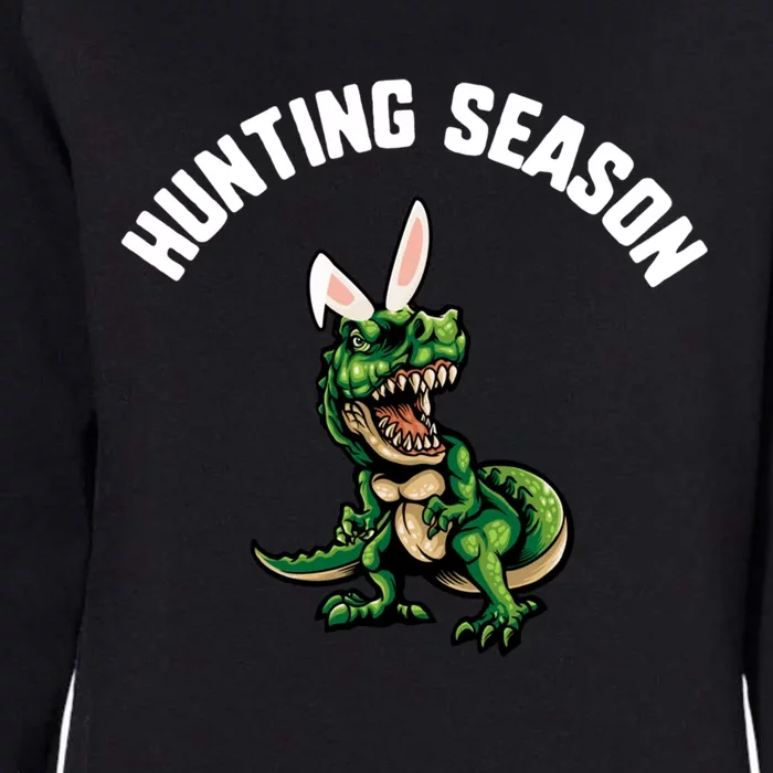 Easter Hunting Season Trex Dinosaur Bunny Ears Gift Womens California Wash Sweatshirt