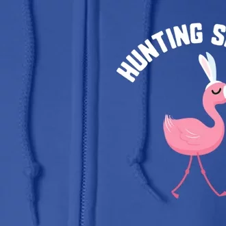 Easter Hunting Season Flamingo Candy Gift Spring Bunny Gift Full Zip Hoodie