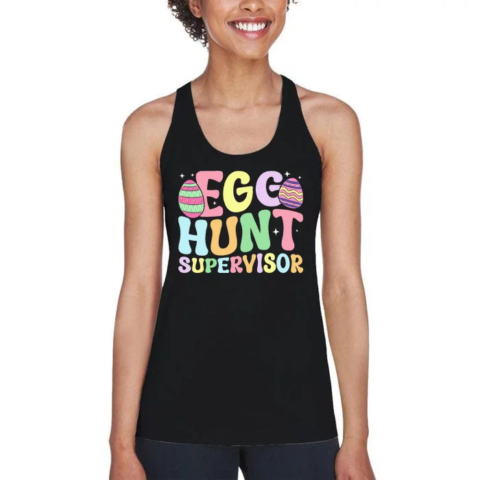 Egg Hunt Supervisor Mom Dad Women's Racerback Tank