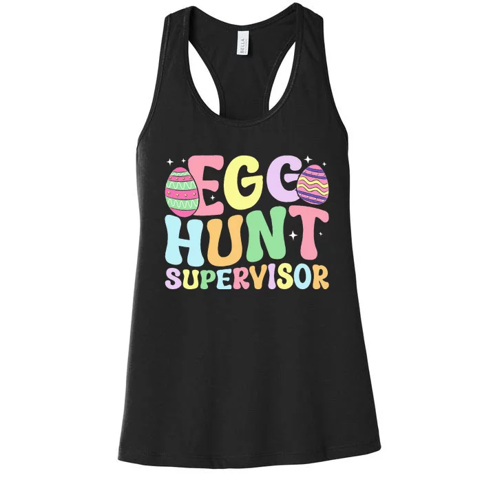 Egg Hunt Supervisor Mom Dad Women's Racerback Tank