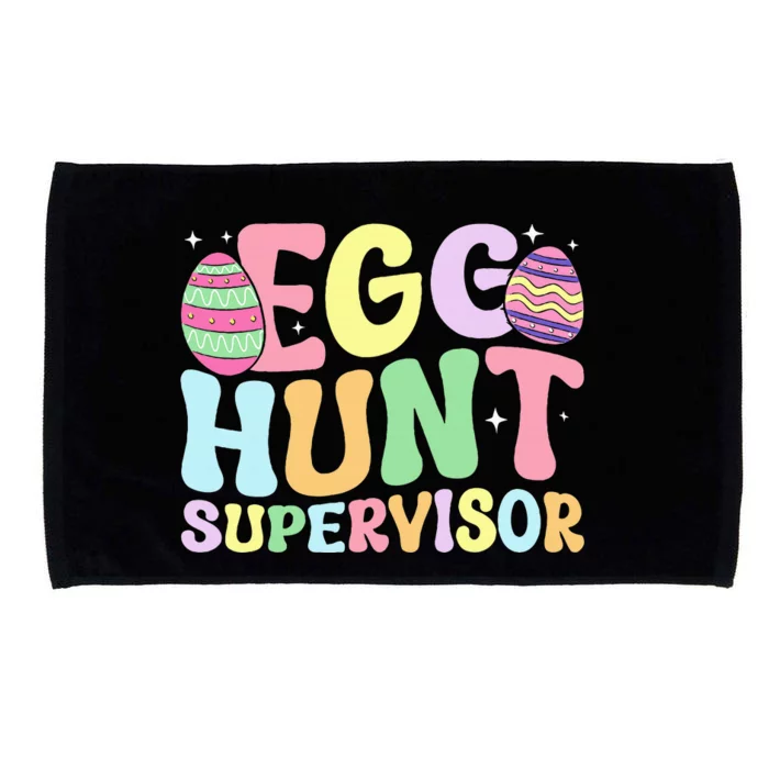 Egg Hunt Supervisor Mom Dad Microfiber Hand Towel