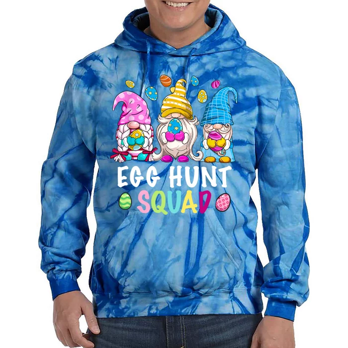 Egg Hunt Squad Gnomes Happy Easter Day Gnomes Bunny Egg Hunt Gift Tie Dye Hoodie