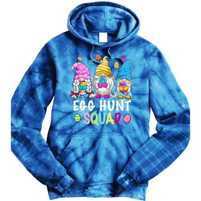 Egg Hunt Squad Gnomes Happy Easter Day Gnomes Bunny Egg Hunt Gift Tie Dye Hoodie