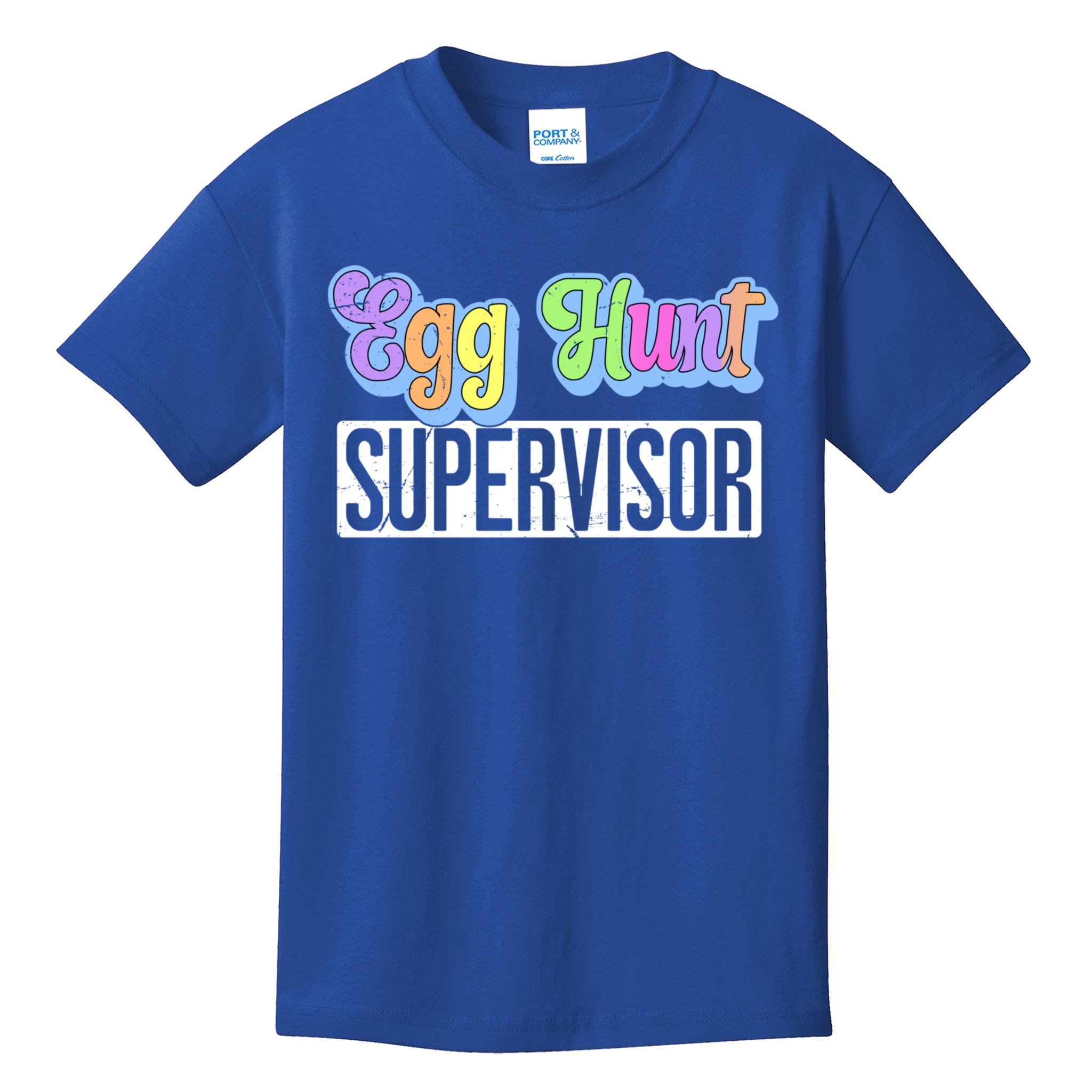 Egg Hunt Supervisor Egg Hunting Party Mom Dad Adult Easter Kids T-Shirt ...