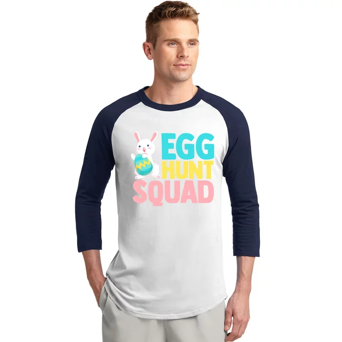 Egg Hunt Squad Easter Eggs Bunny Lover Holy Week Christian Gift Baseball Sleeve Shirt