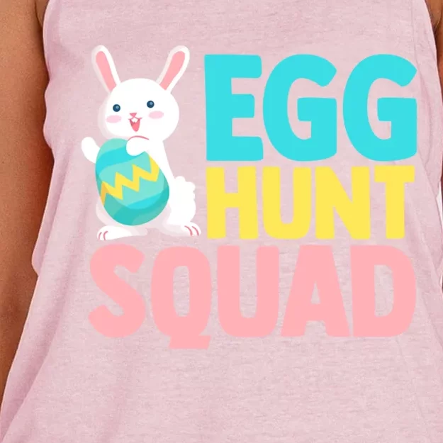 Egg Hunt Squad Easter Eggs Bunny Lover Holy Week Christian Gift Women's Knotted Racerback Tank