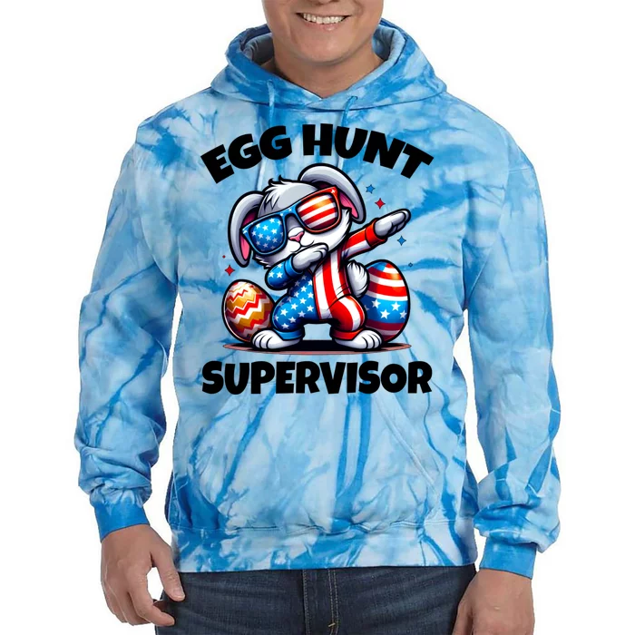 Egg Hunt Supervisor Easter 2024 Family Matching Tie Dye Hoodie