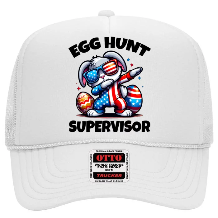 Egg Hunt Supervisor Easter 2024 Family Matching High Crown Mesh Trucker Hat